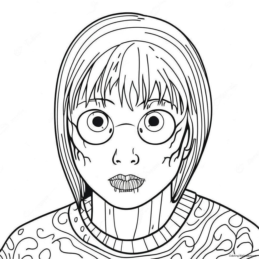 Junji Ito Skrekk Fargeleggingsark 40358