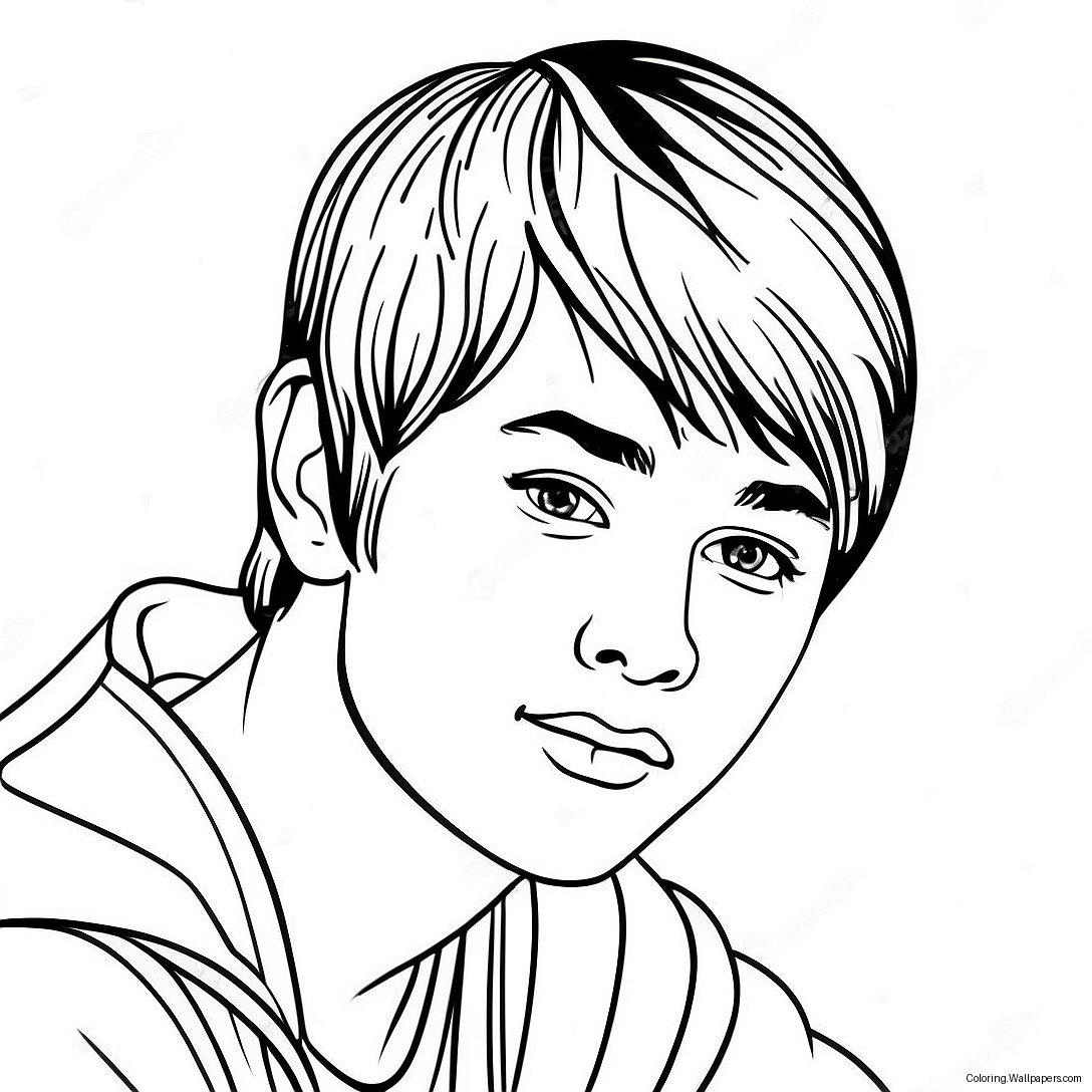 Justin Bieber Coloring Page 5792