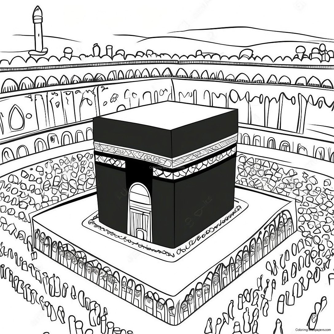 Página Para Colorear De La Kaaba En La Meca 45837