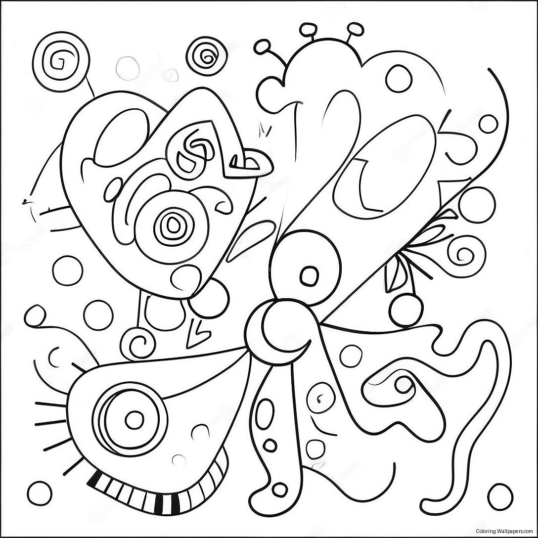 Kandinsky Abstract Shapes Coloring Page 40220