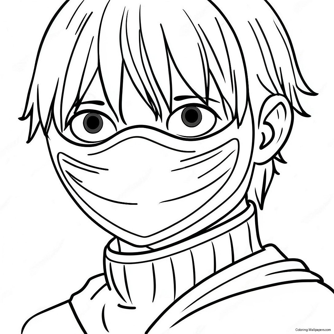 Kaneki Ken Mit Maske Ausmalbild 16493