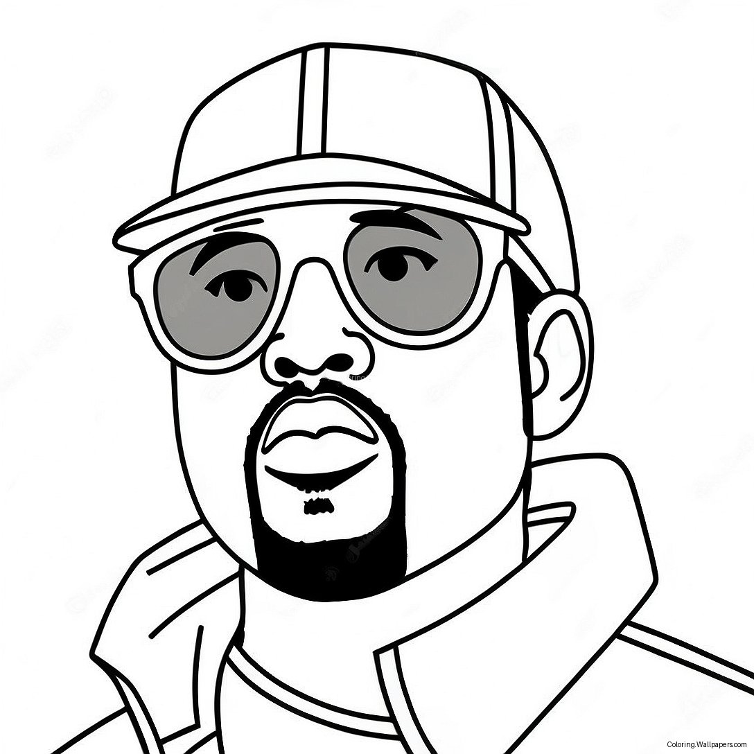 Kanye West Coloring Page 16733