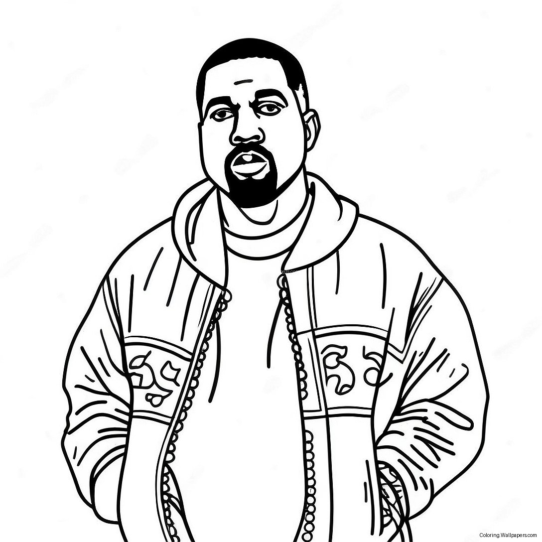 Kanye West Coloring Page 16734