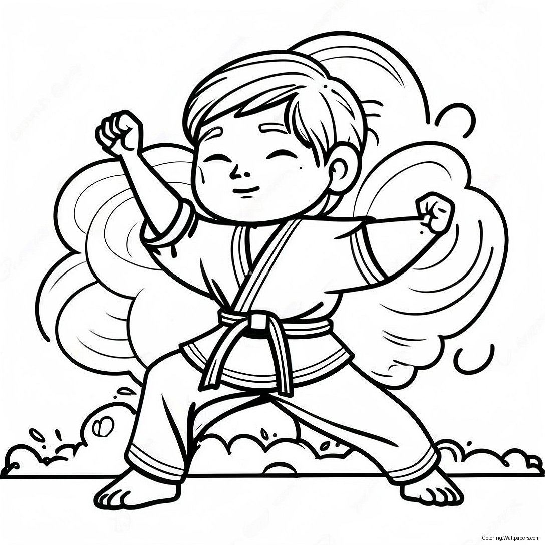 Karate Kid Coloring Page 11027