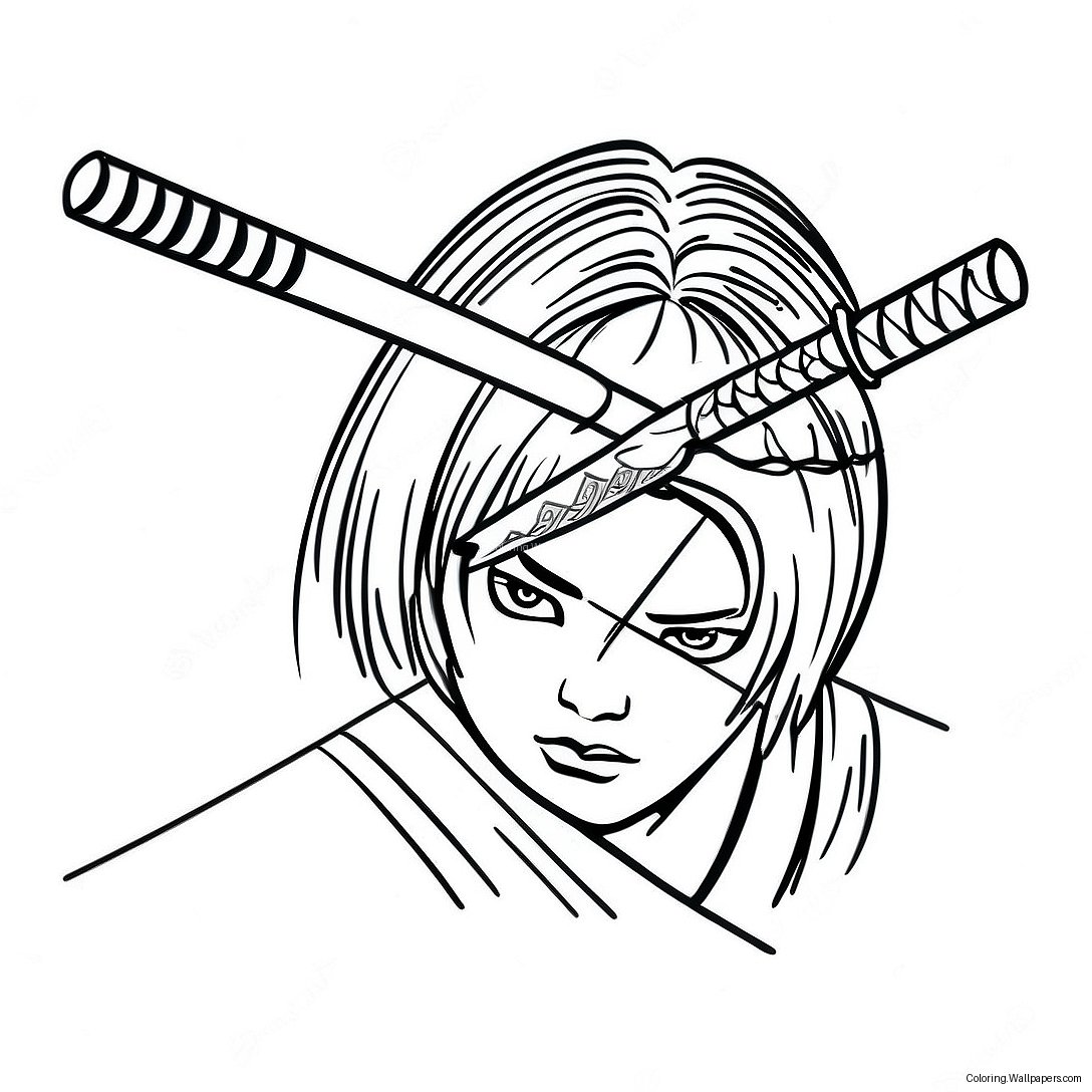 Katana Coloring Page 50390