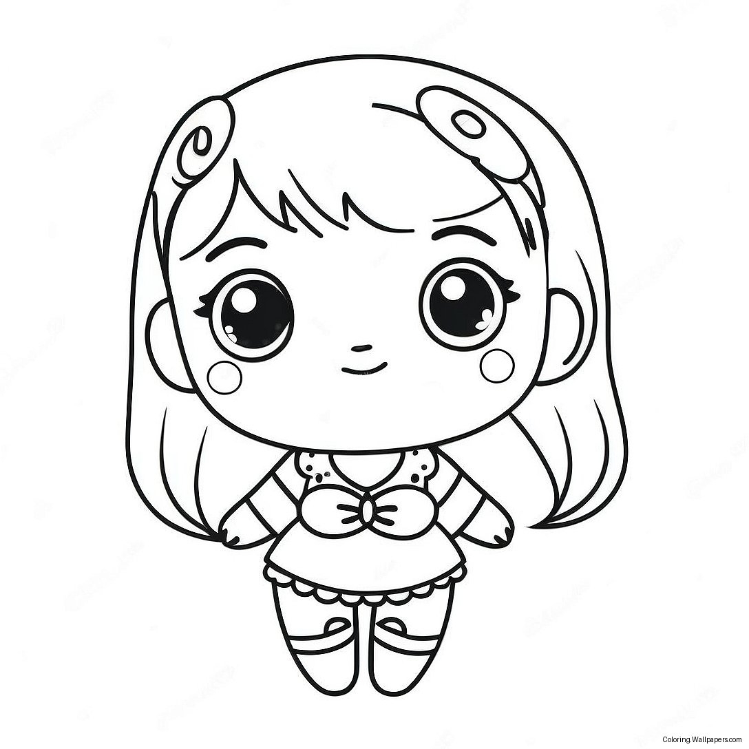 Página Para Colorear Kawaii Chibi 51526