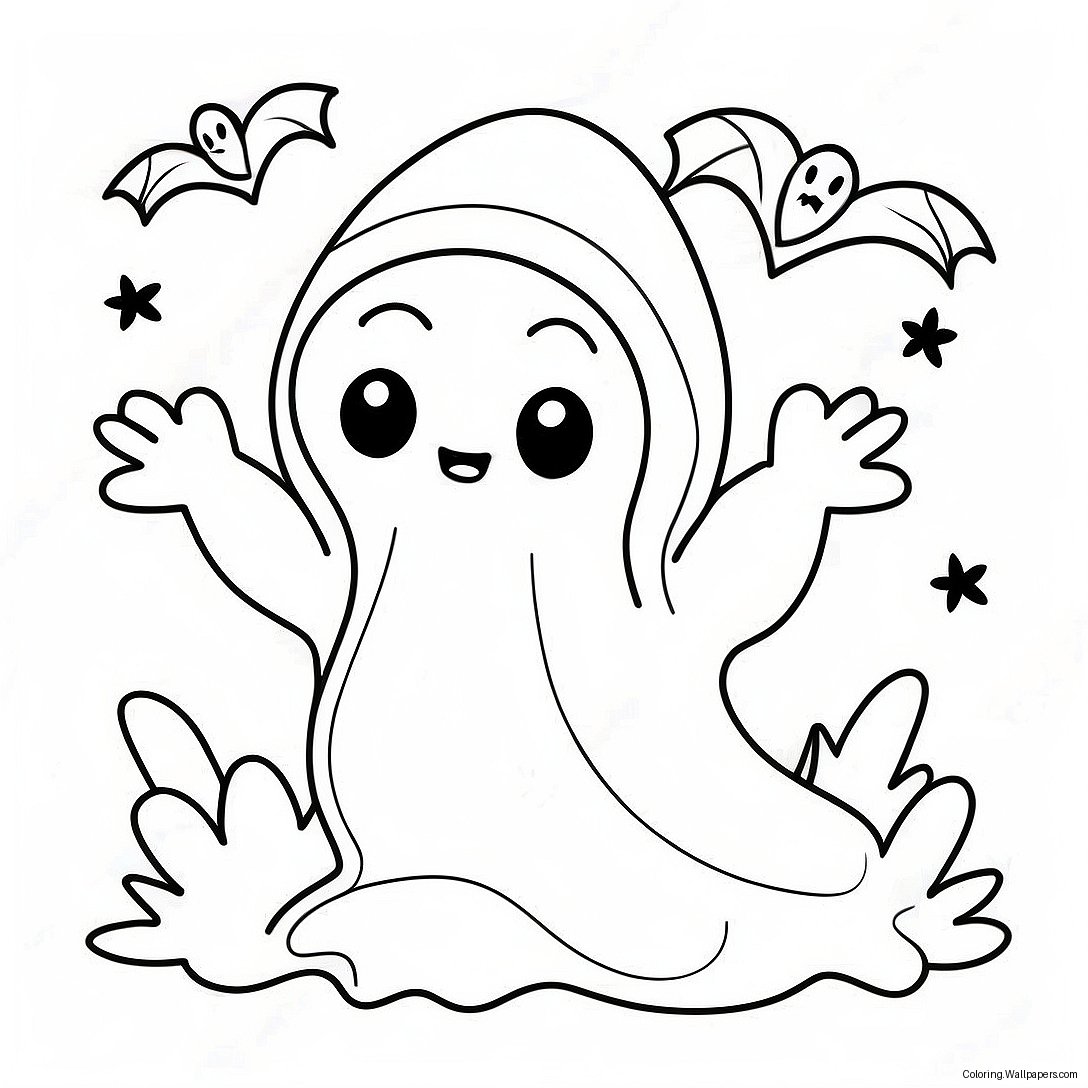 Kawaii Halloween Spöke Målarbild 32250