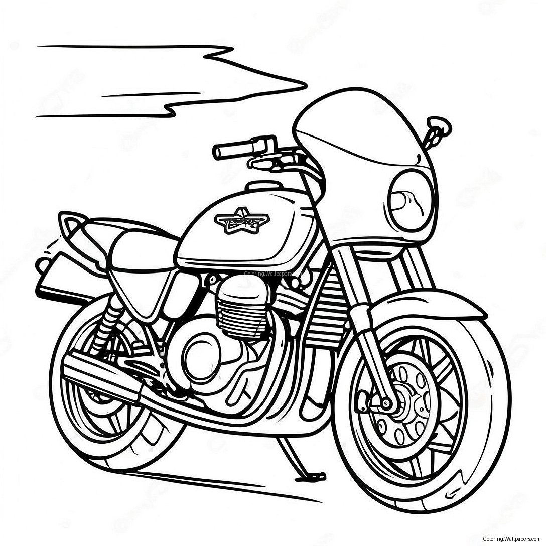 Kawasaki Motorcykel Målarbild 52536