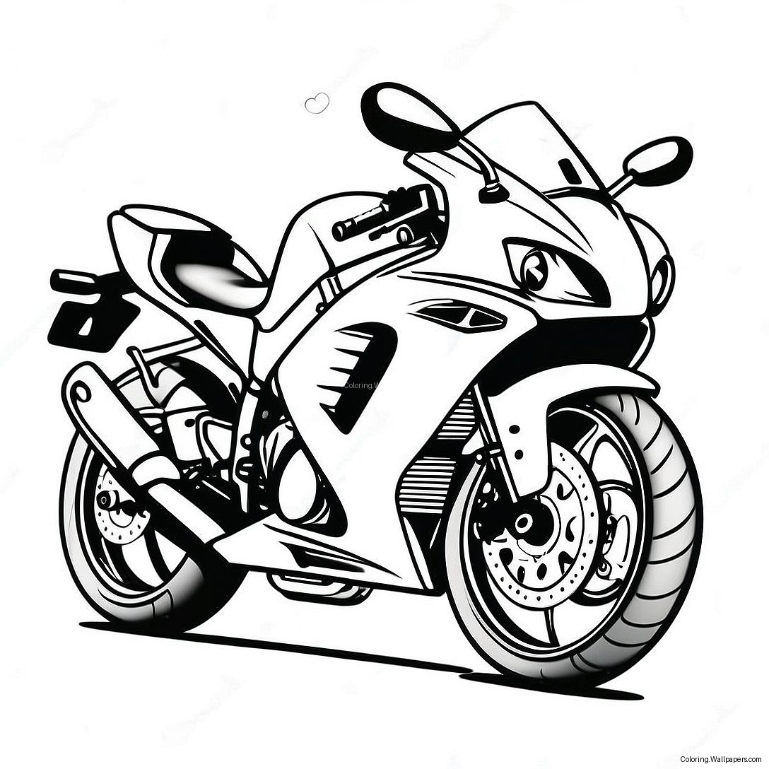 Page À Colorier Moto Sportive Kawasaki Ninja 52525