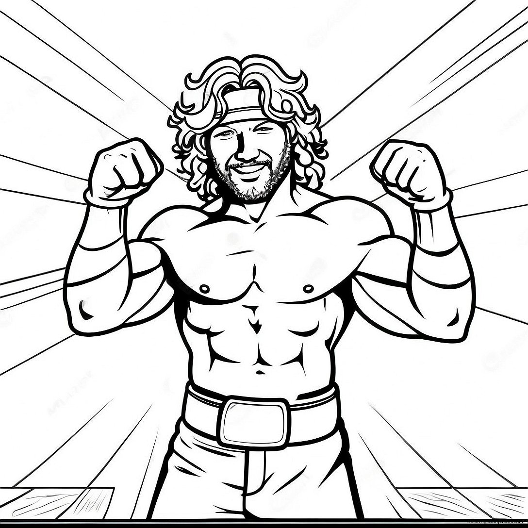 Kenny Omega In Action Coloring Page 44639