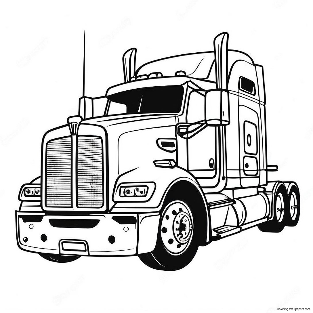 Kenworth Truck Coloring Page 22753