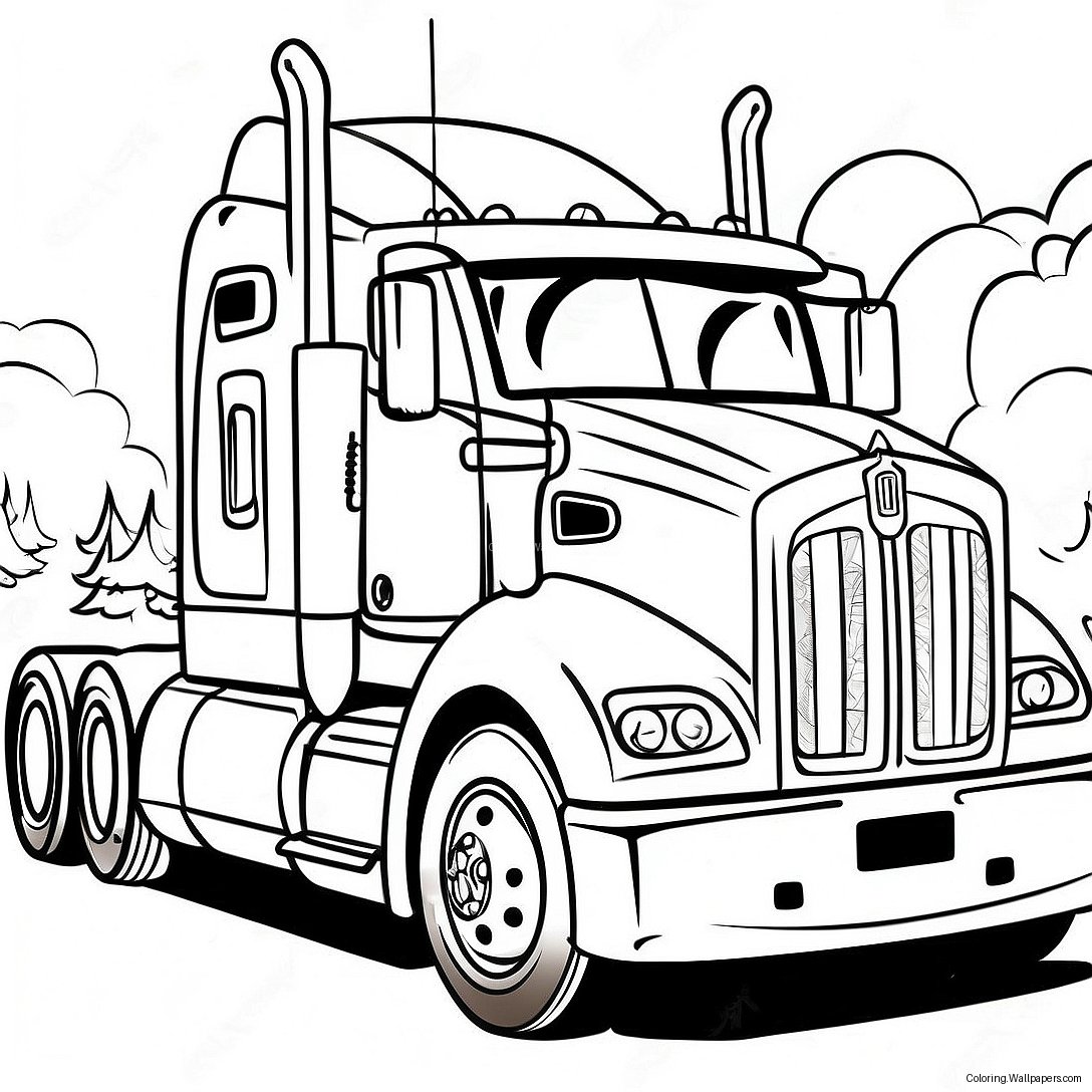 Página Para Colorir Caminhão Kenworth 22755