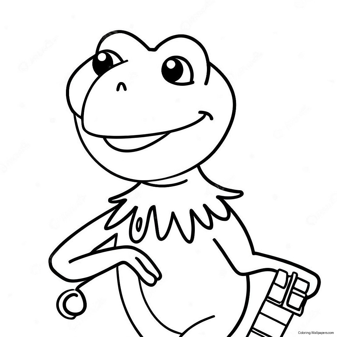 Kermit The Frog Singing Coloring Page 36610