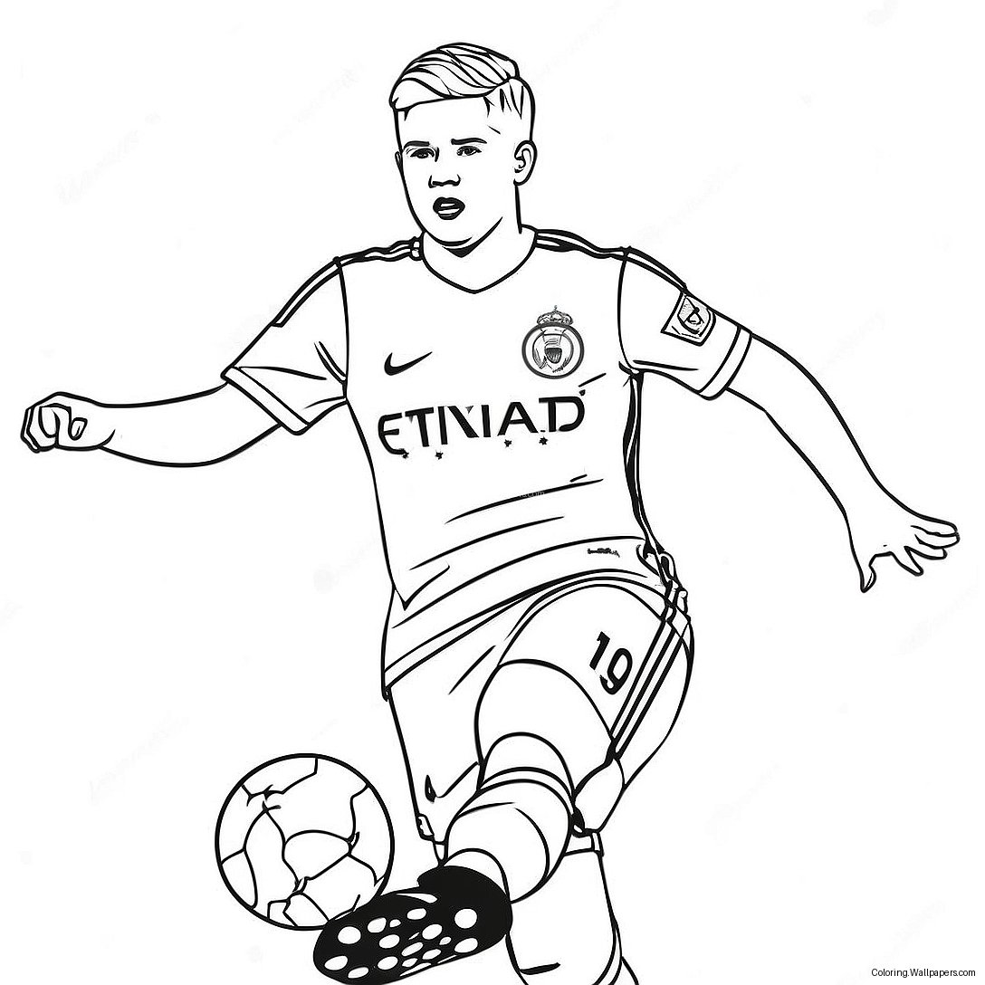 Kevin De Bruyne Actiefoto Kleurplaat 47944