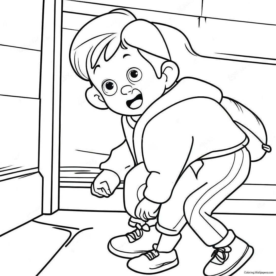 Kevin Mccallister Sneaking Coloring Page 7733