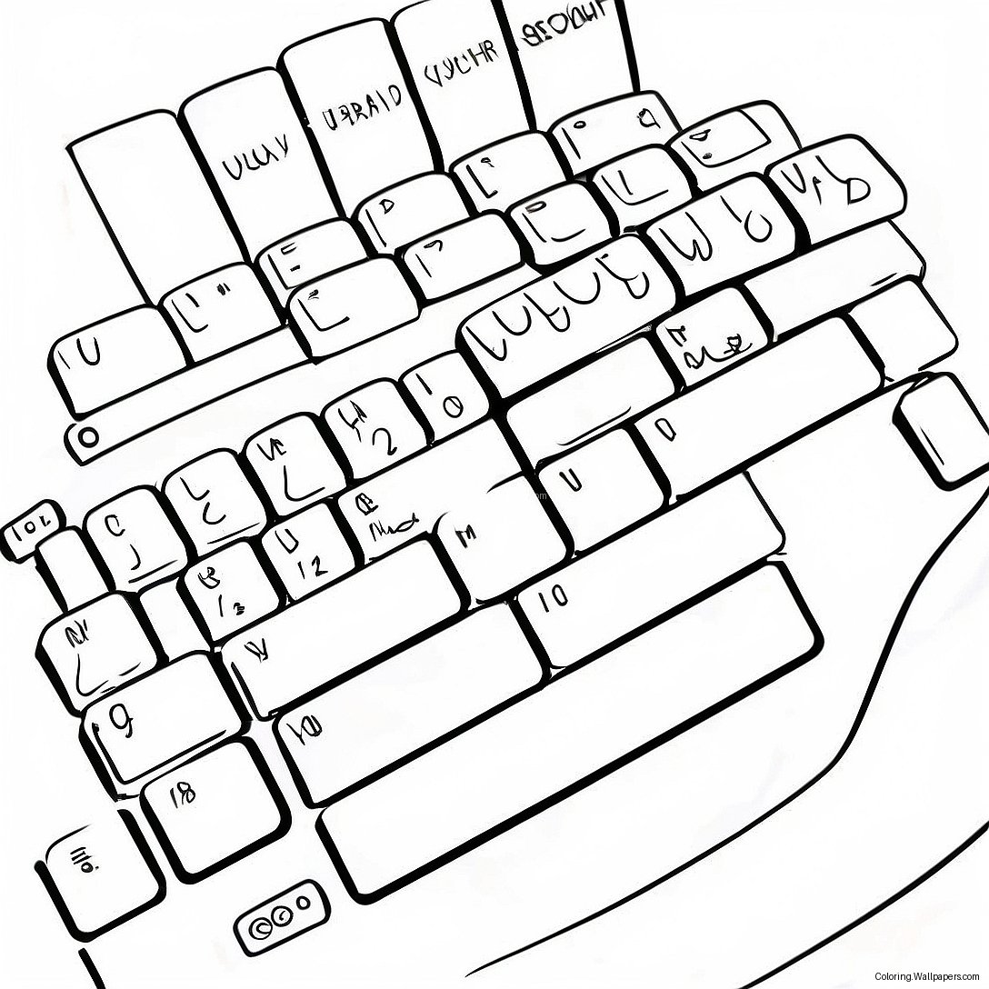 Páginas Para Colorir Do Teclado 49019