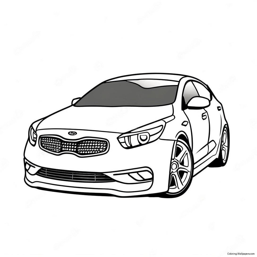 Page À Colorier De La Voiture Sportive Kia 51341