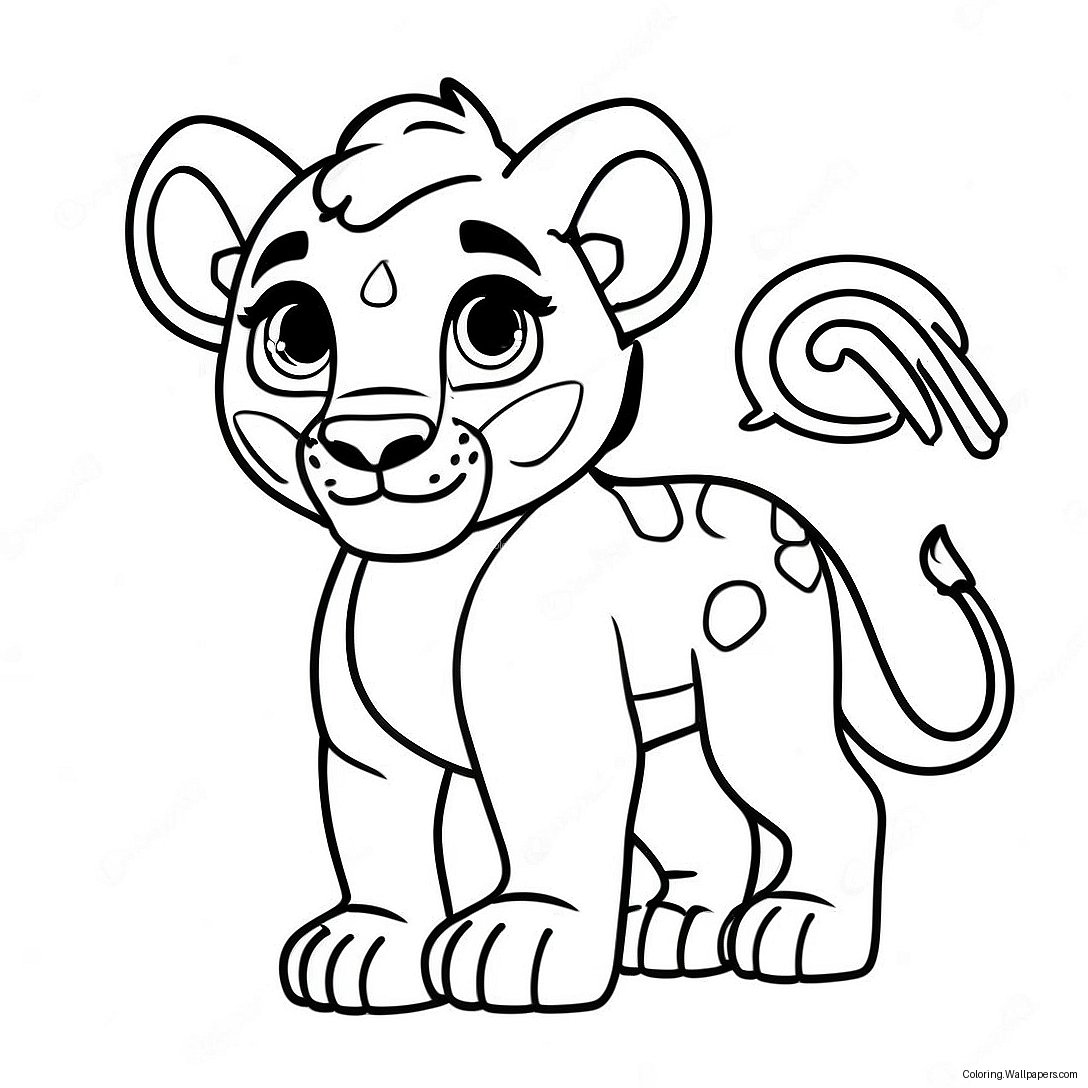 หน้าระบายสี Kiara Lion Guard 50148