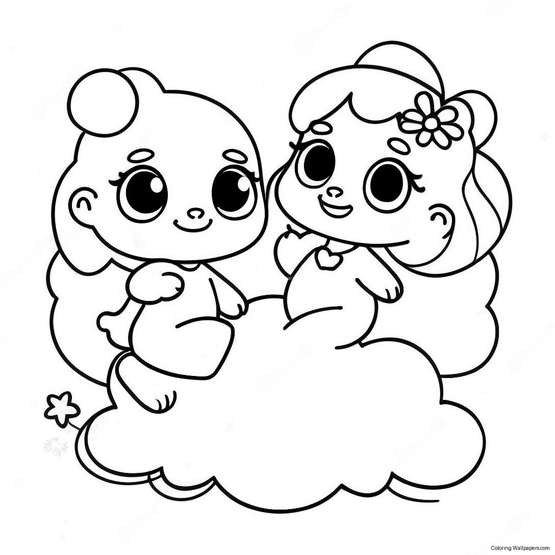 Kiki And Lala In Dreamy Clouds Coloring Page 4059