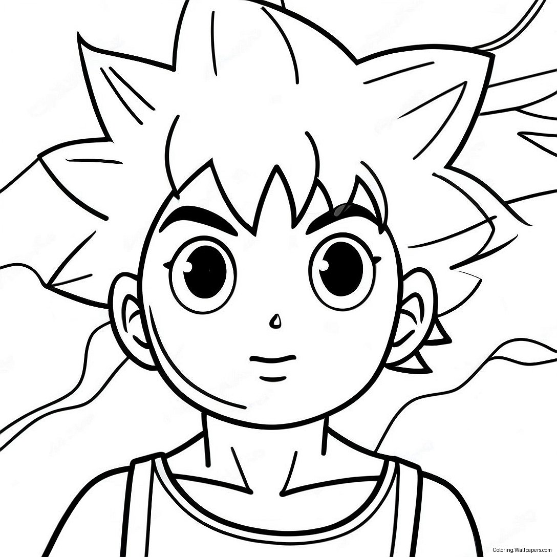 Page À Colorier Killua Avec Des Pouvoirs De Foudre 23346