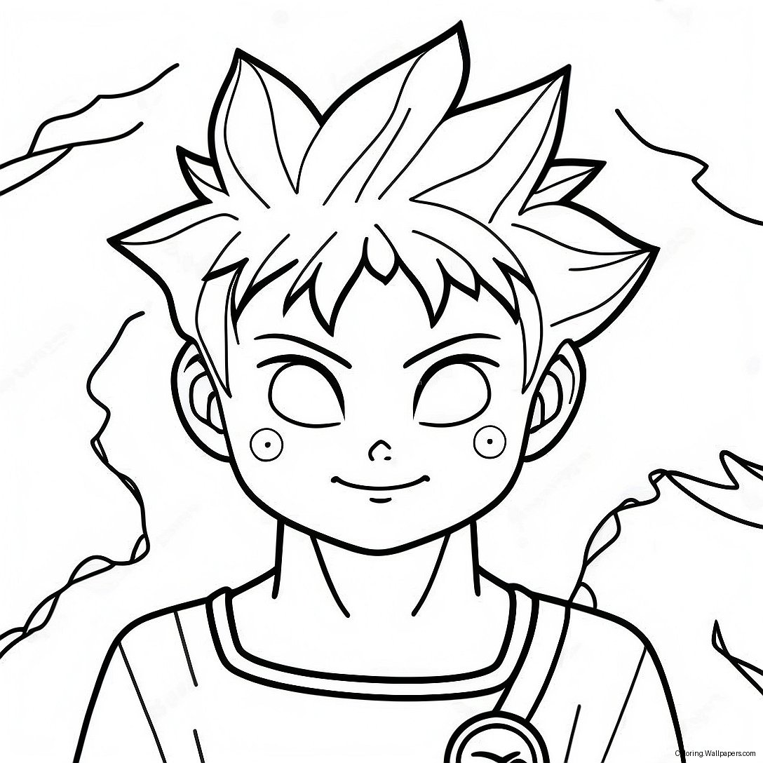 Page À Colorier Killua Avec Des Pouvoirs De Foudre 23347