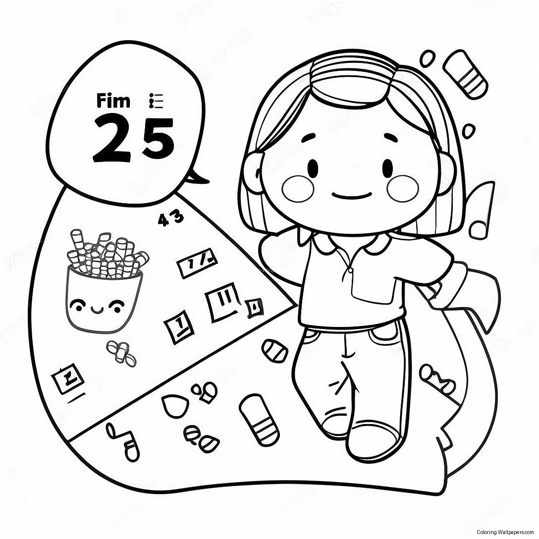 Kindergarten Math Subtraction Coloring Page 14671