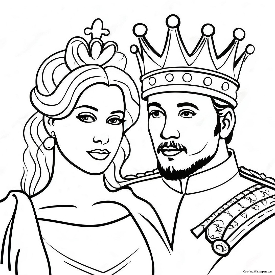 King And Queen Coloring Page 55958