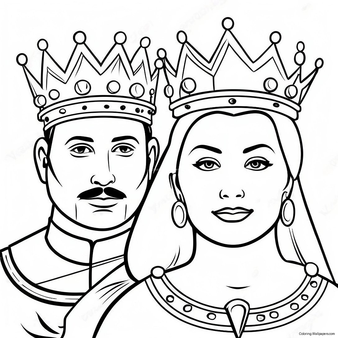 King And Queen Coloring Page 55959