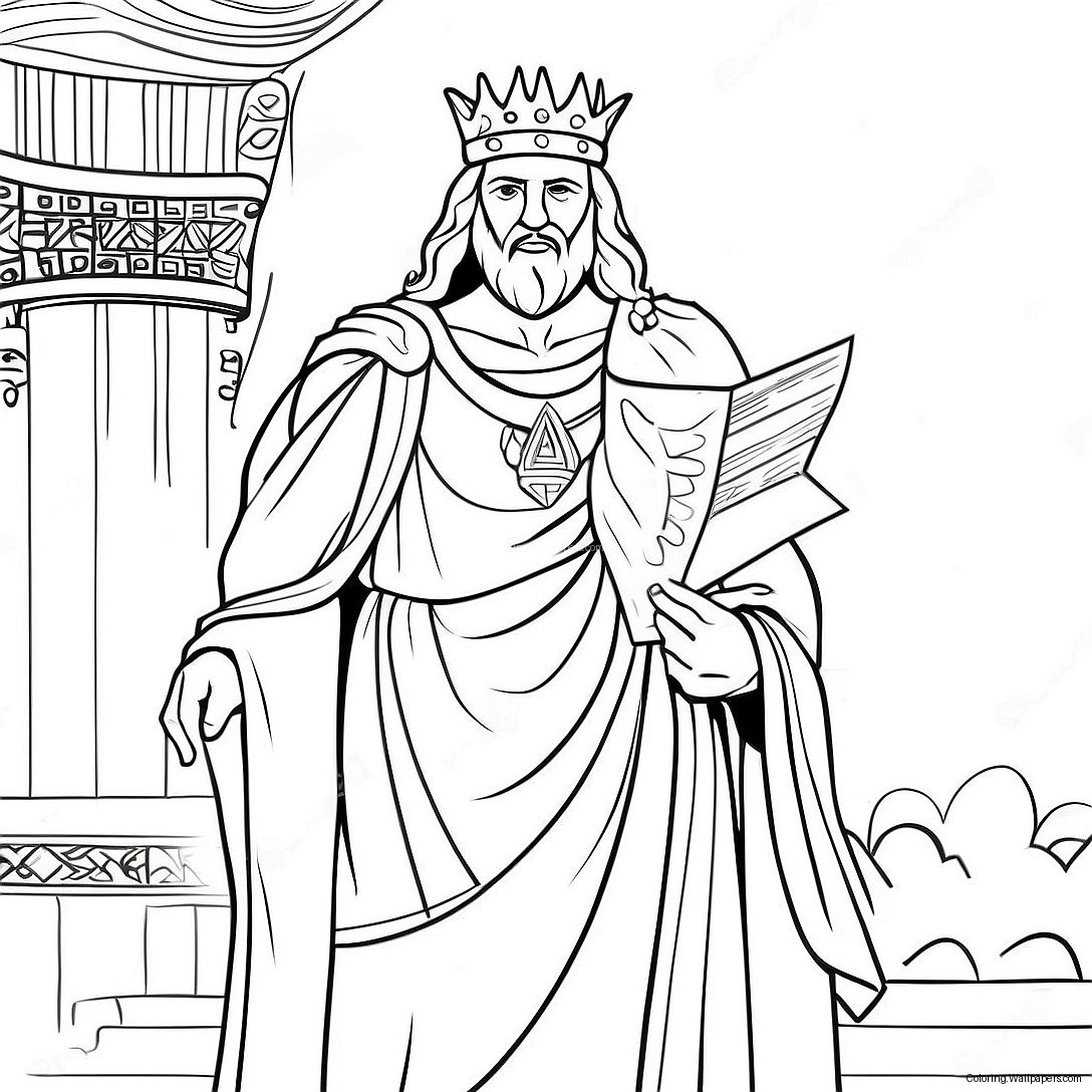 King Solomon Coloring Page 25593