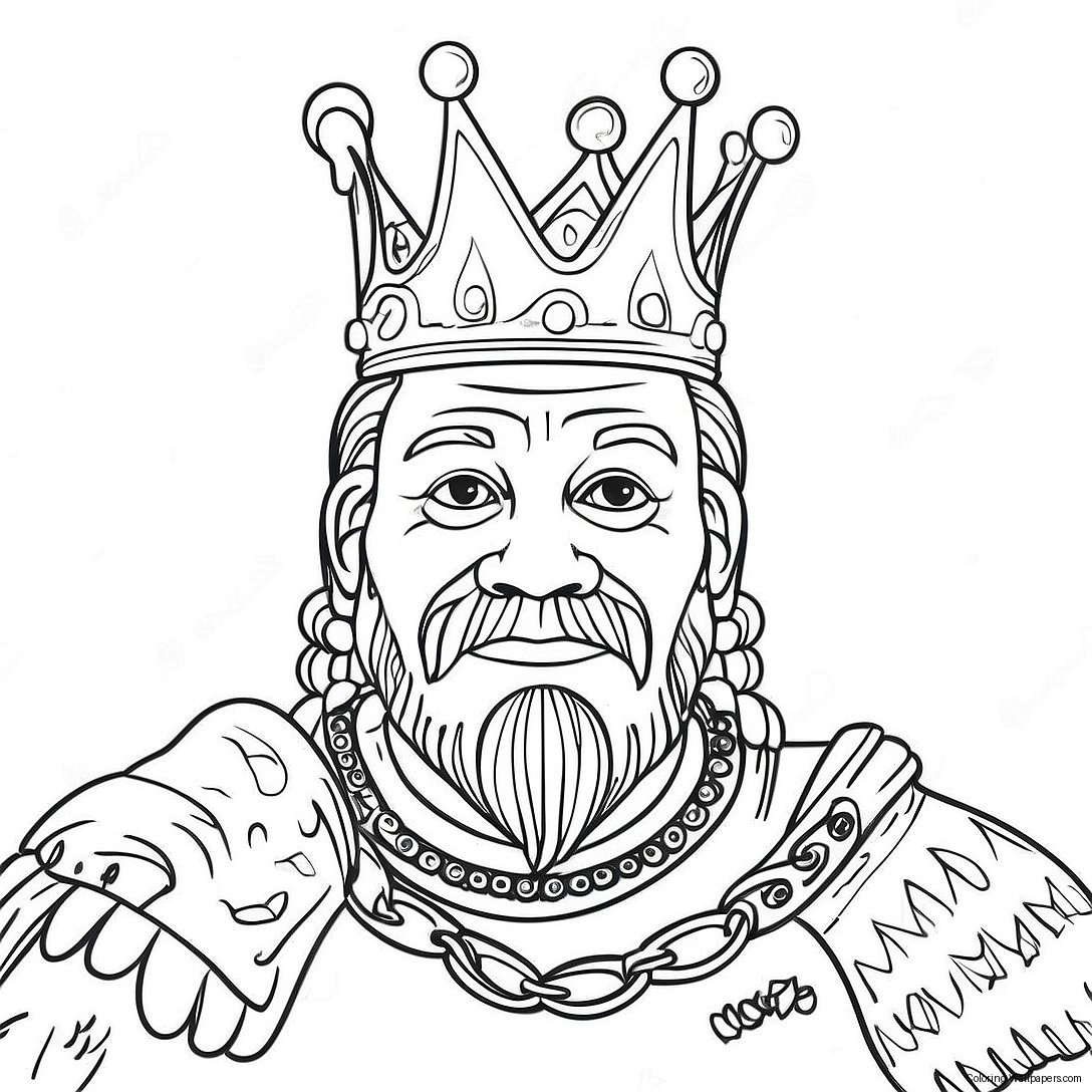 King Trollex With Colorful Hair Coloring Page 45389