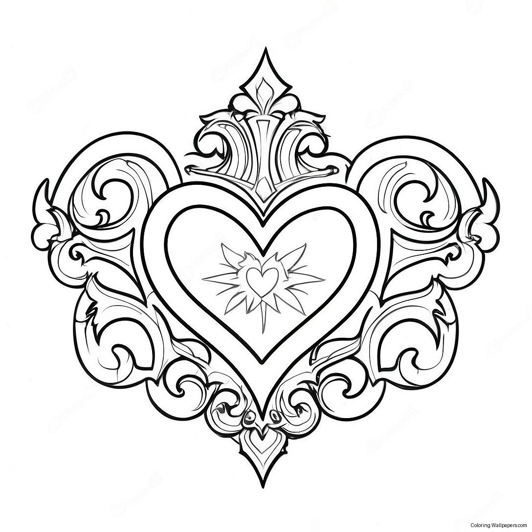 Kingdom Hearts Logo Coloring Page 12433