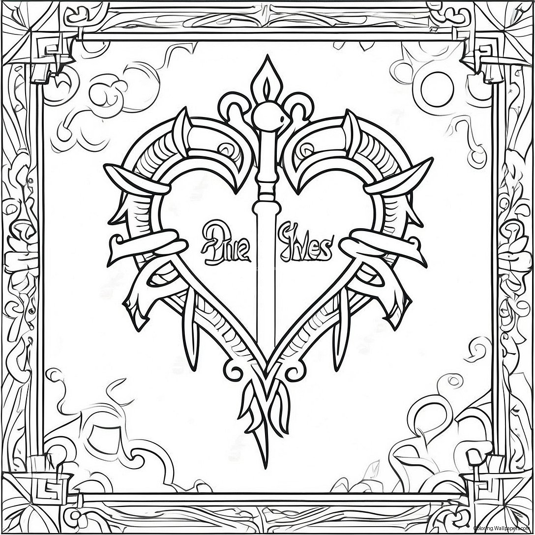 Pagina Da Colorare Del Logo Di Kingdom Hearts 12435