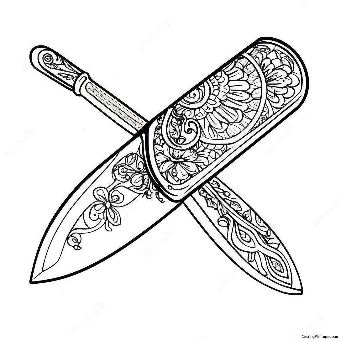 Knife Coloring Page 34806