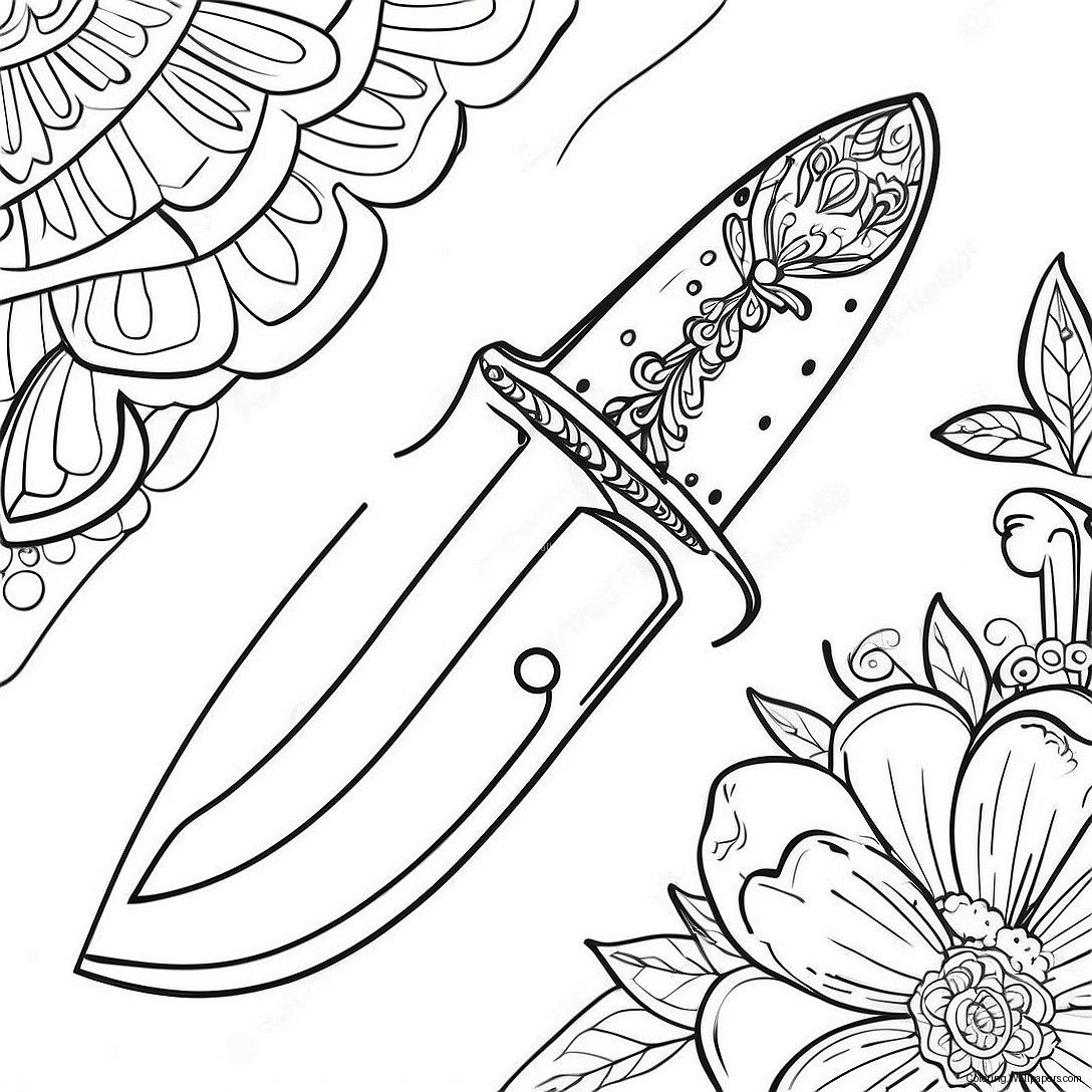 Knife Coloring Page 34808