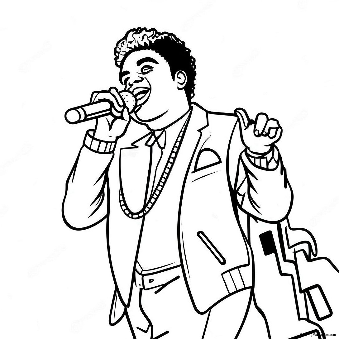 Kodak Black Performing On Stage Coloring Page 41049