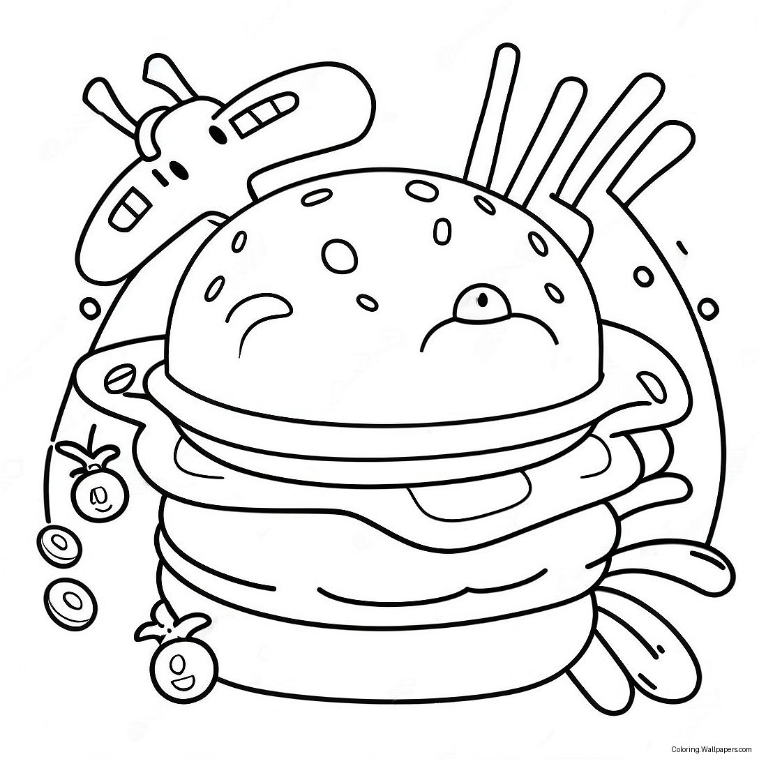 Pagini De Colorat Cu Krabby Patty 24675