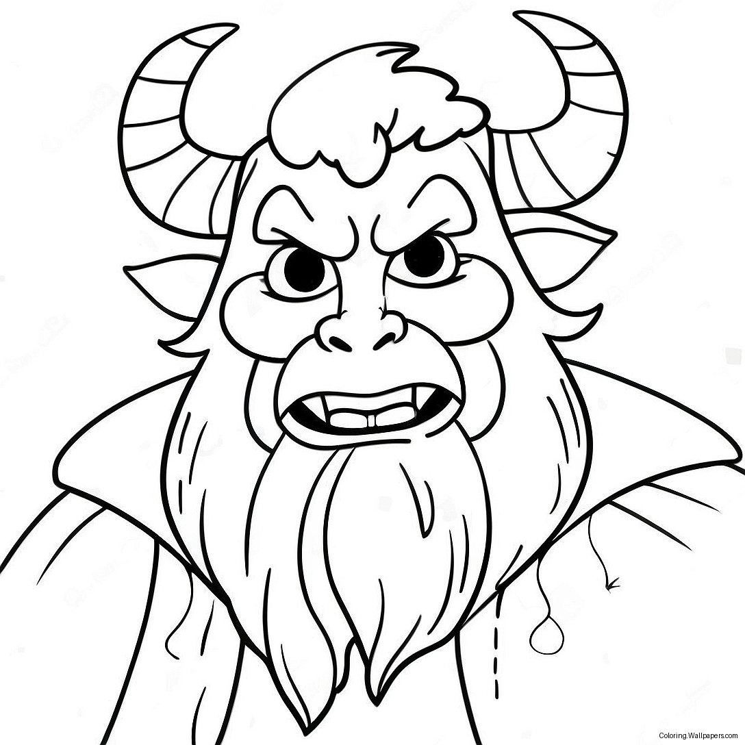 Krampus Coloring Page 21794