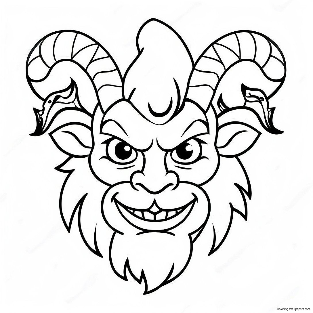 Krampus Coloring Page 21796