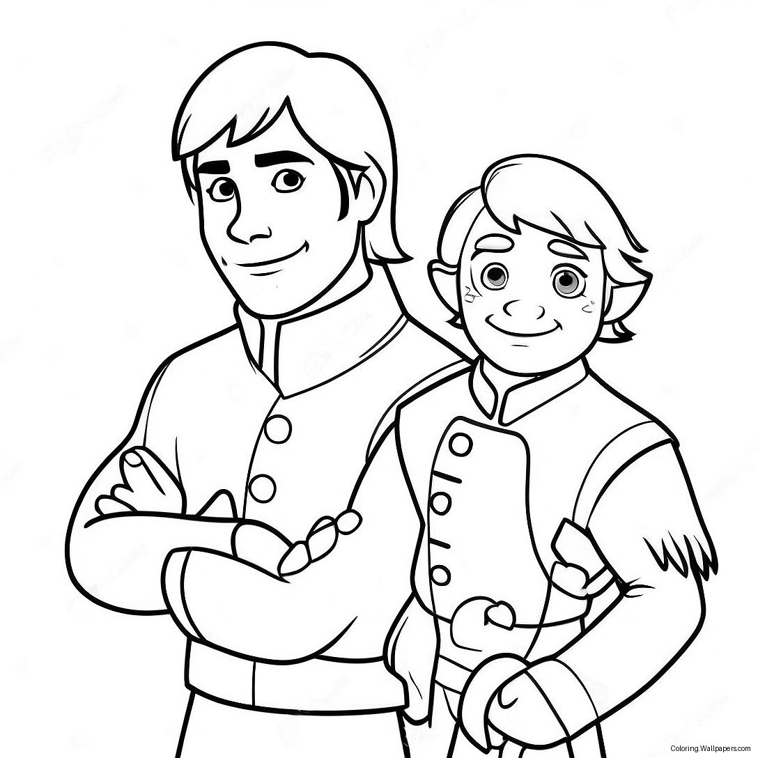 Kristoff And Sven Coloring Page 41430