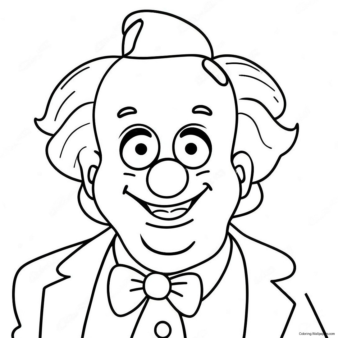 Krusty The Clown Coloring Page 41615