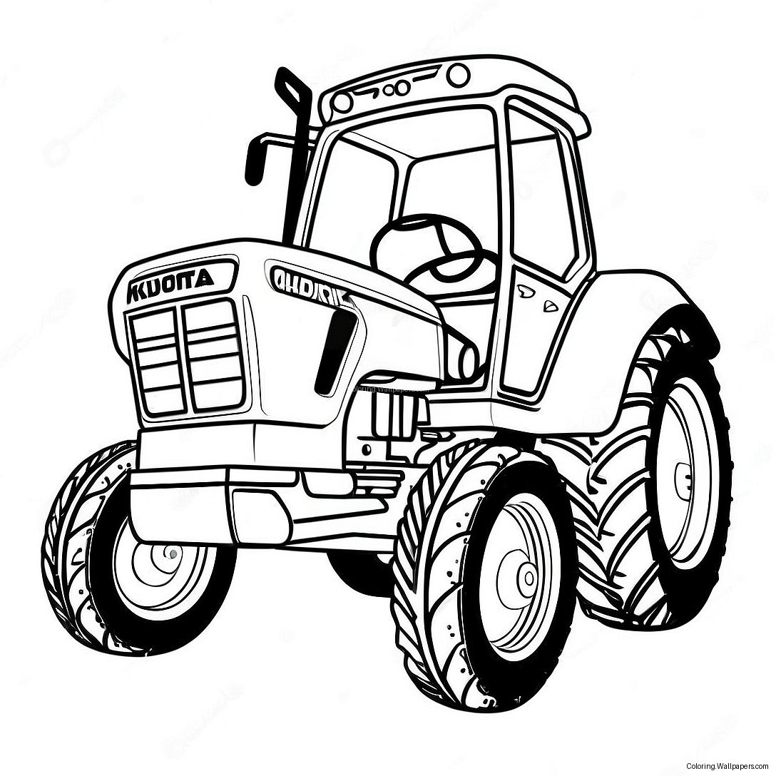 Kubota Tractor Coloring Page 35499