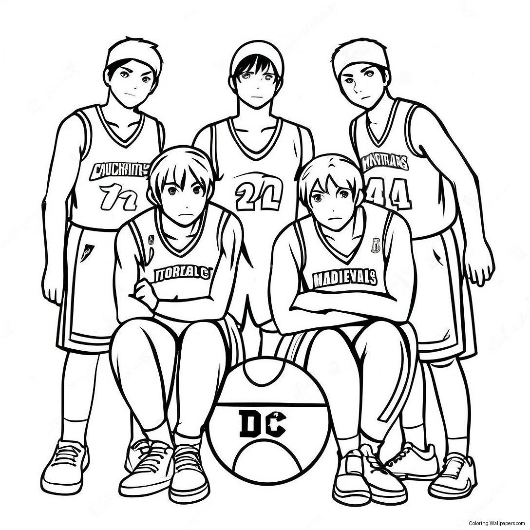 Pagina Da Colorare Della Squadra Di Basket Di Kuroko 57254