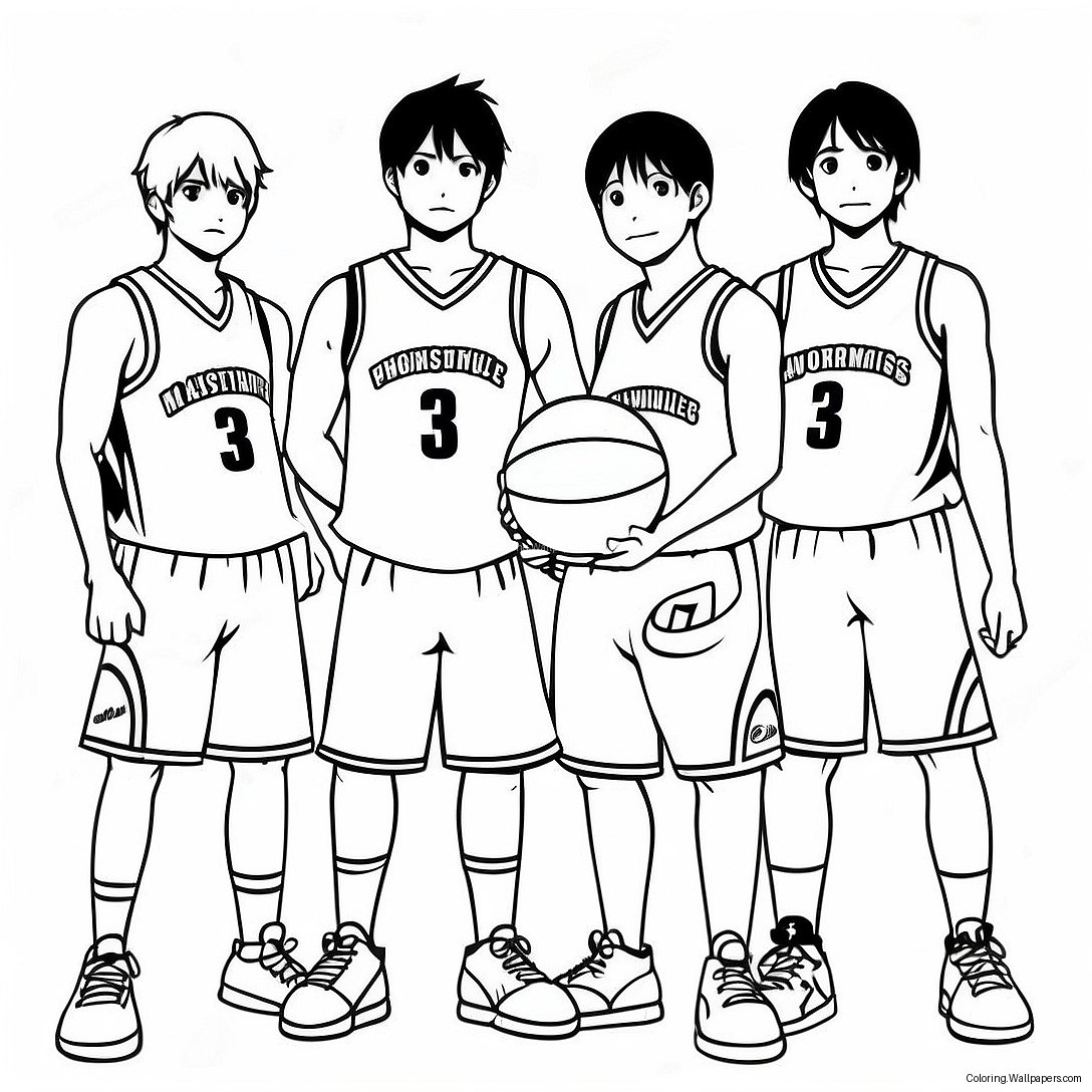 Kuroko's Basketballlag Fargeleggingsark 57255