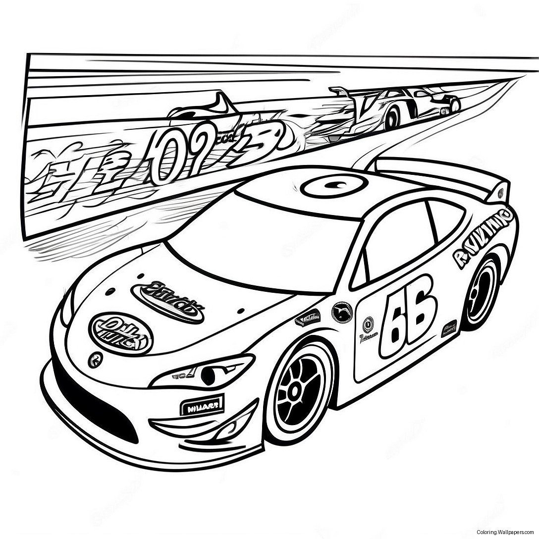 Página Para Colorir Do Carro De Corrida Kyle Busch 50379