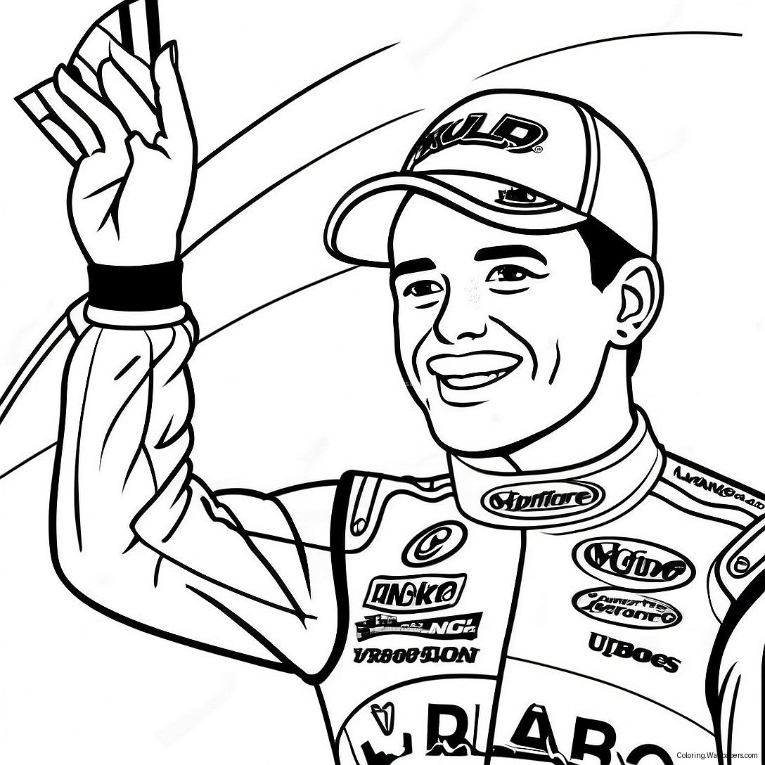 Kyle Larson In Victory Lane Coloring Page 47277