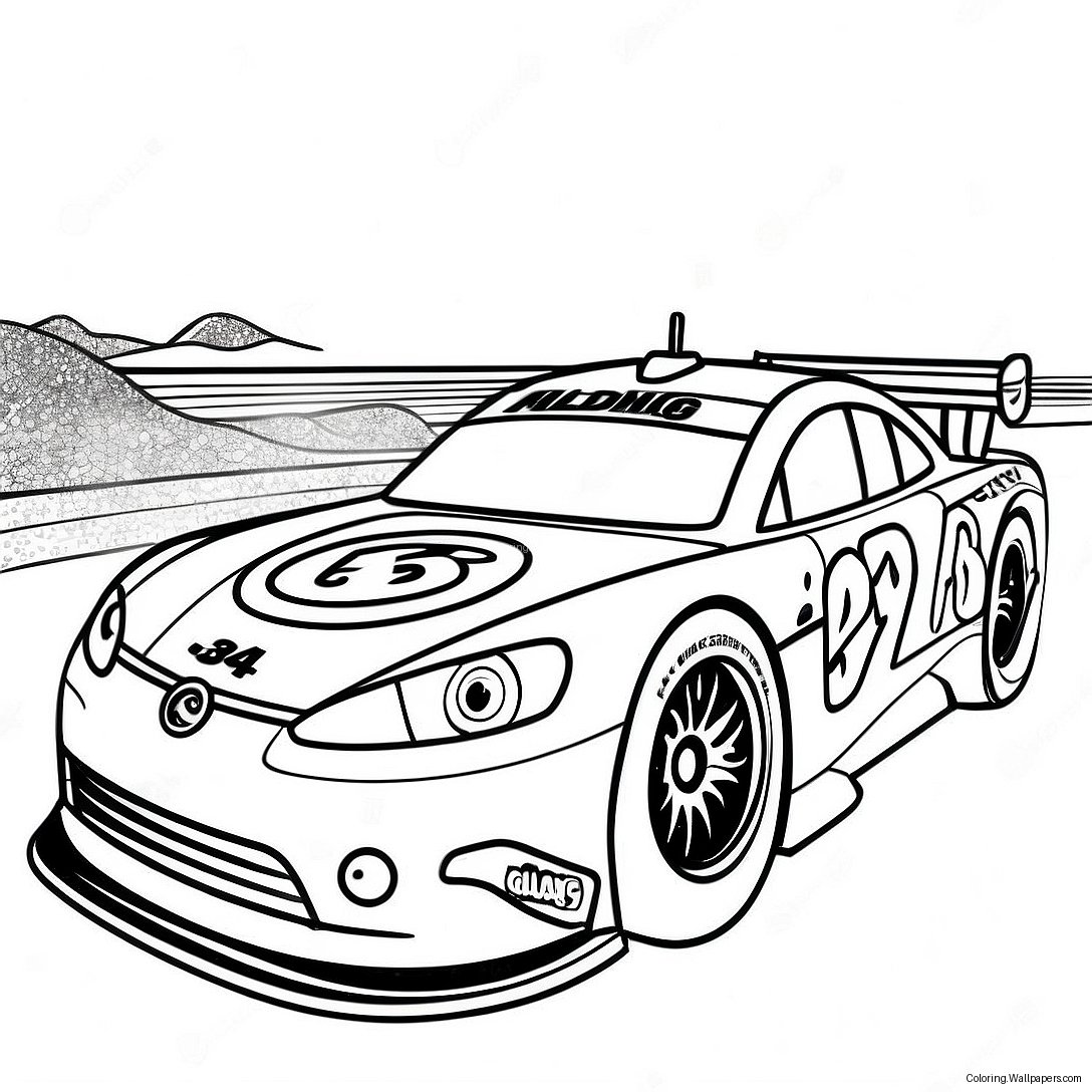 Page À Colorier De La Voiture De Course De Kyle Larson 47273