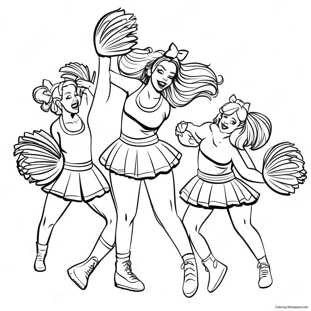 La Rams Cheerleaders In Action Coloring Page 14215