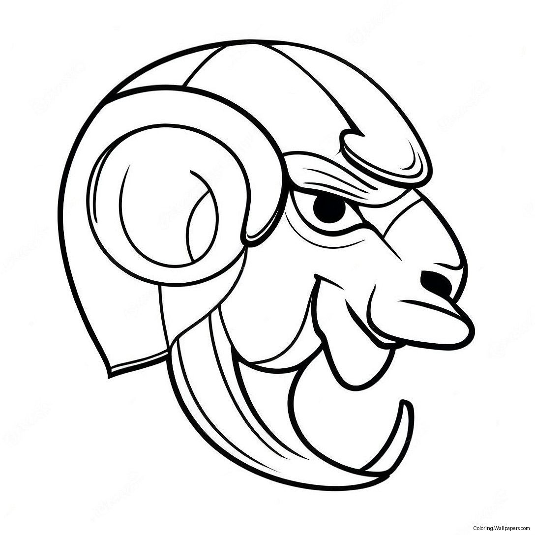 La Rams Logo Coloring Page 14202