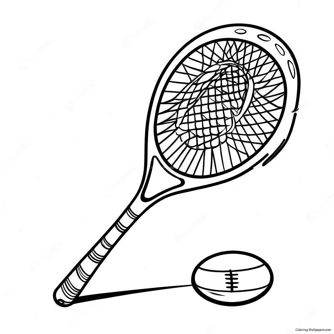 Lacrosse Stick And Ball Coloring Page 17663