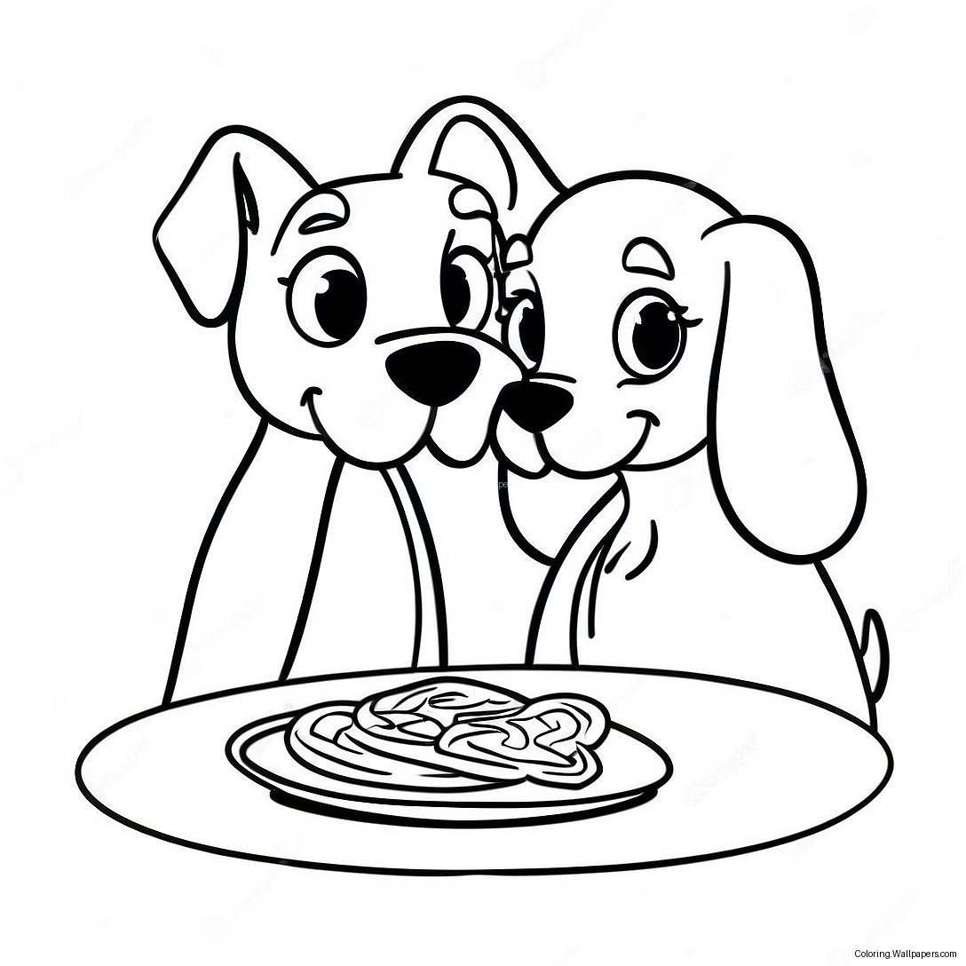 Lady And The Tramp Coloring Page 7453